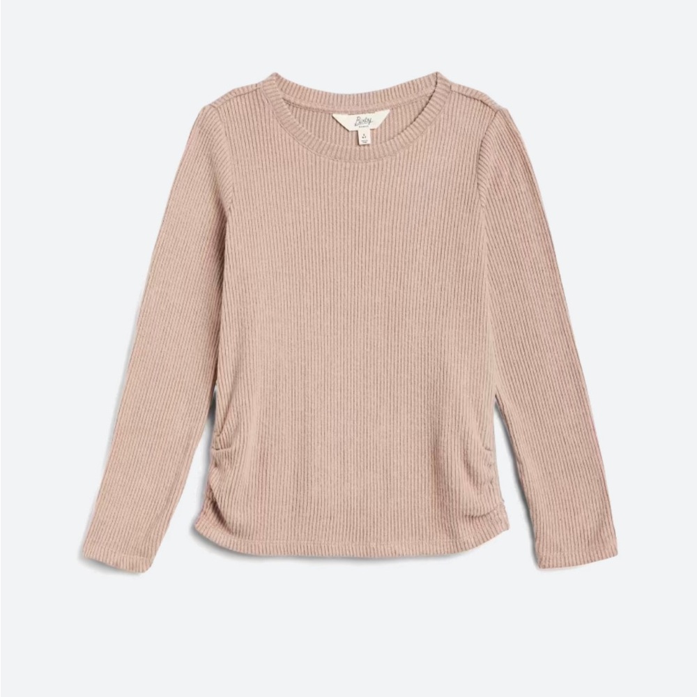Bixby Nomad Side Ruched Brushed Ribbed Top 🫶